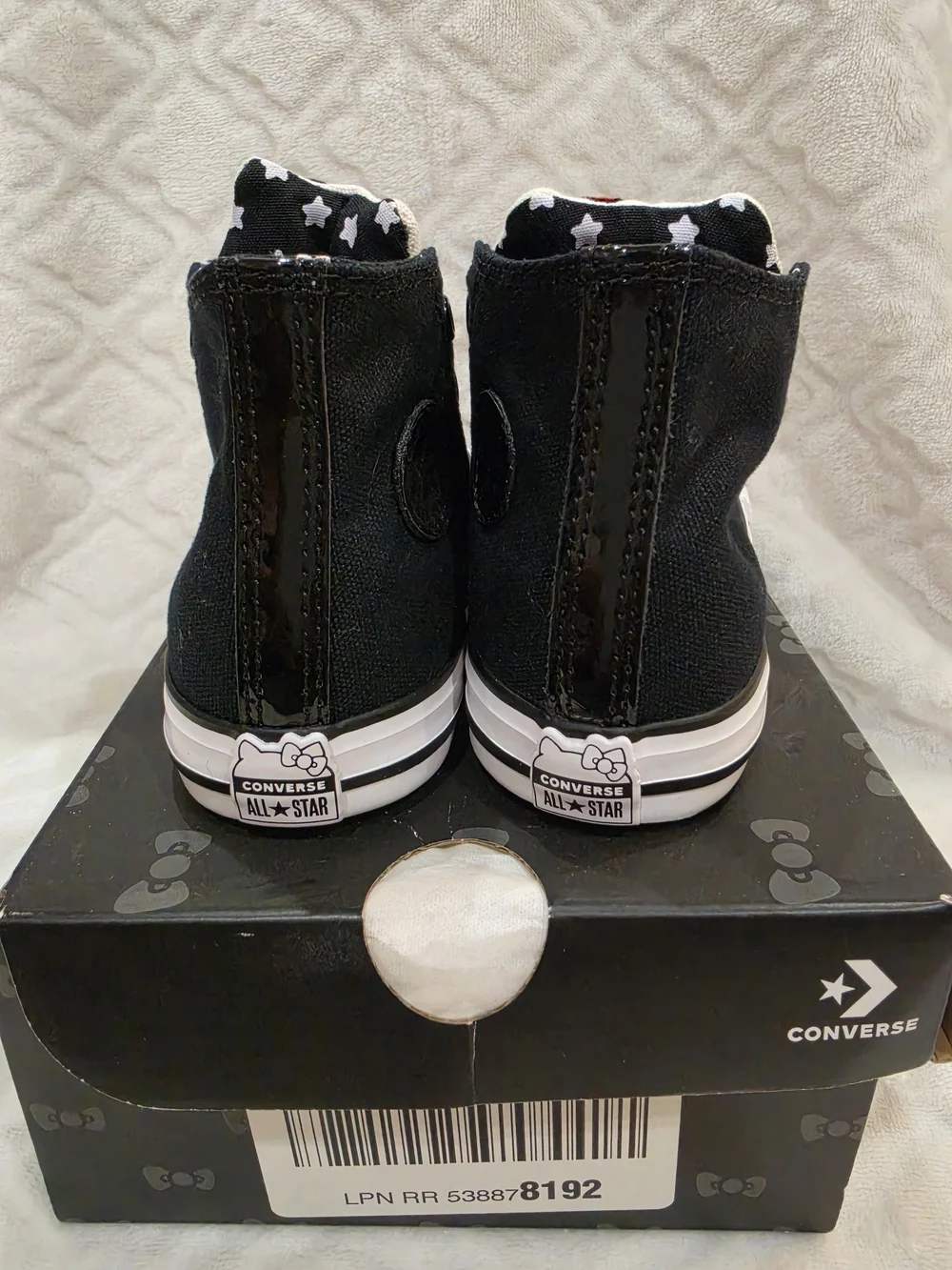 Converse Hello Kitty Black and White High-Top Kids Sneakers New With Box